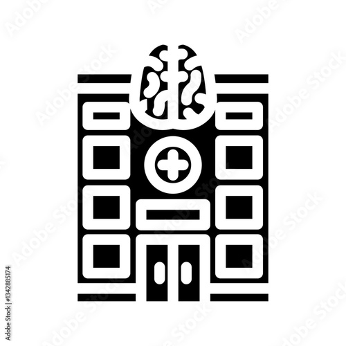neurological clinic glyph icon vector illustration