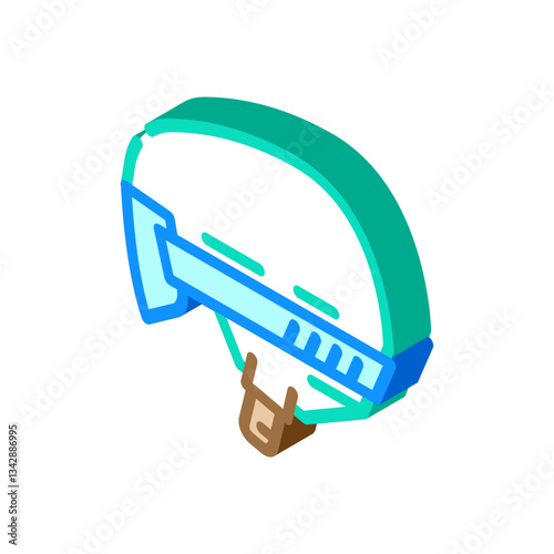 helmet ski winter skiing isometric icon vector illustration