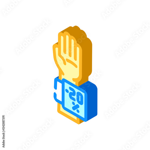 hypotension low blood pressure disease isometric icon vector illustration