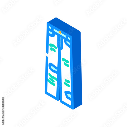 distressed jeans diy fashion handmade isometric icon vector illustration