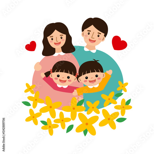 사랑의 가족 일러스트