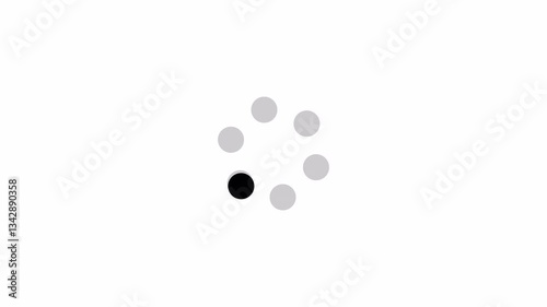 loading animation with minimalist dots in motion