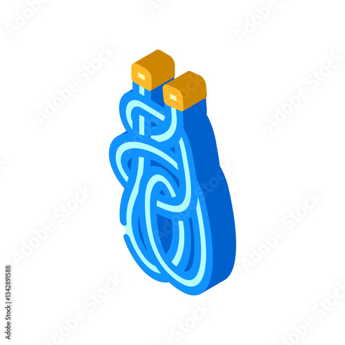 anchor hitch fisherman knot isometric icon vector illustration