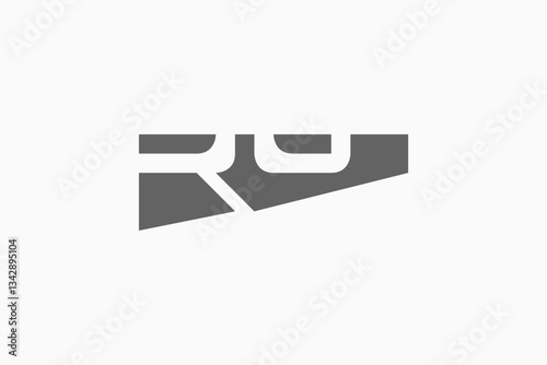 Letter RU modern bold unique logo