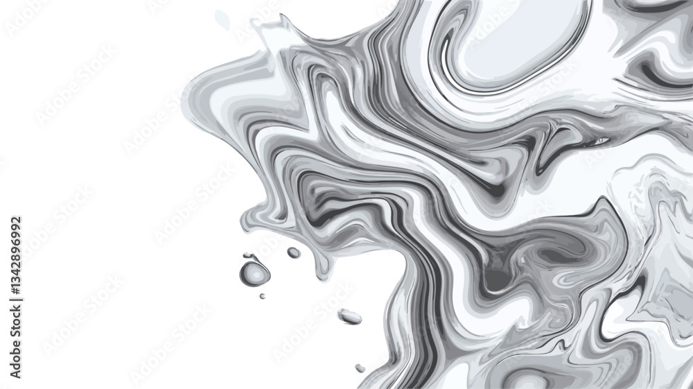 Close-up view of an abstract image featuring a dynamic swirl pattern in black and white. The image shows flowing, liquid-like forms with varying shades of gray, creating a marbled effect. The Close-up view of an abstract image featuring a dynamic swirl pattern in black and white. The image shows flowing, liquid-like forms with varying shades of gray, creating a marbled effect. The