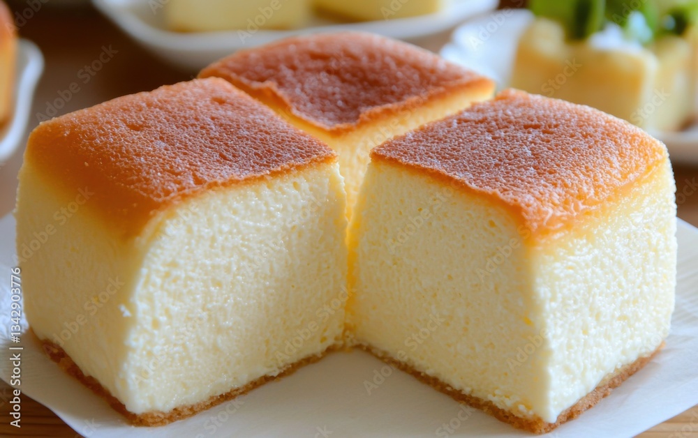 Delicious japanese cheesecake recipe home kitchen food photography cozy atmosphere close-up culinary delight Delicious japanese cheesecake recipe home kitchen food photography cozy atmosphere close-up culinary delight