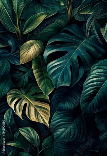 Wallpaper Mural Captivating abstract backgrounds of tropical plants. Torontodigital.ca