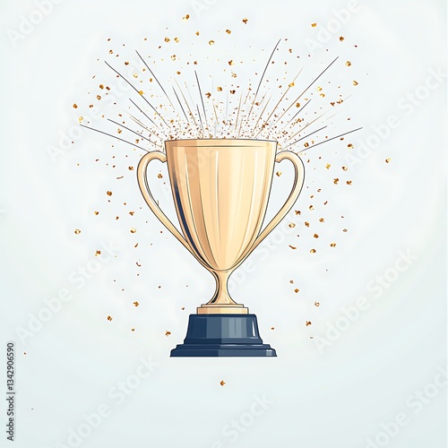 Golden Trophy Celebration for Confetti Burst.