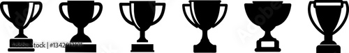 trophy cup, trophy icon cup, award winner cup, reward prize symbol vector art illustration isolated on transparent background