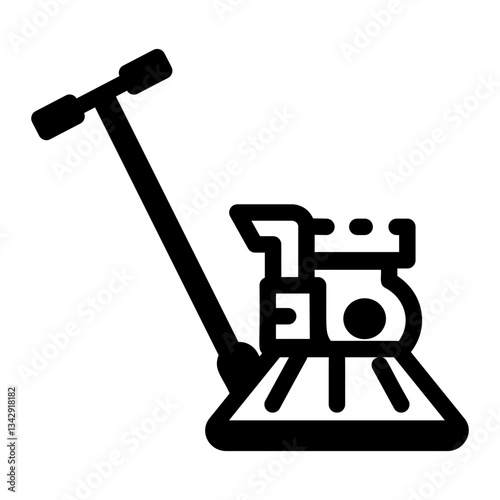 A glyph style icon of electric power trowel 
