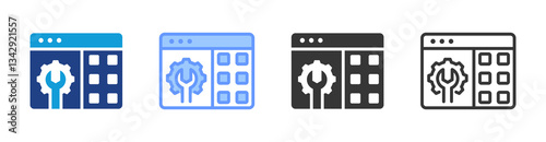Service Catalogue icon set multiple style collection
