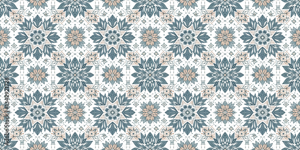 Fabric seamless knitted pattern with flower Fabric seamless knitted pattern with flower