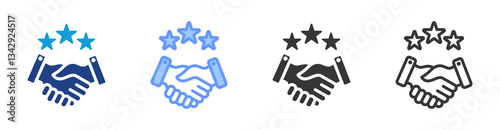 Partnership icon set multiple style collection