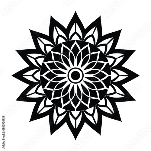 Decorative floral mandala Vector Illustration Isolated 