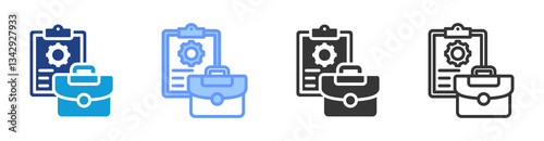Project icon set multiple style collection