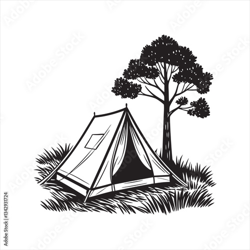 set of camping tent