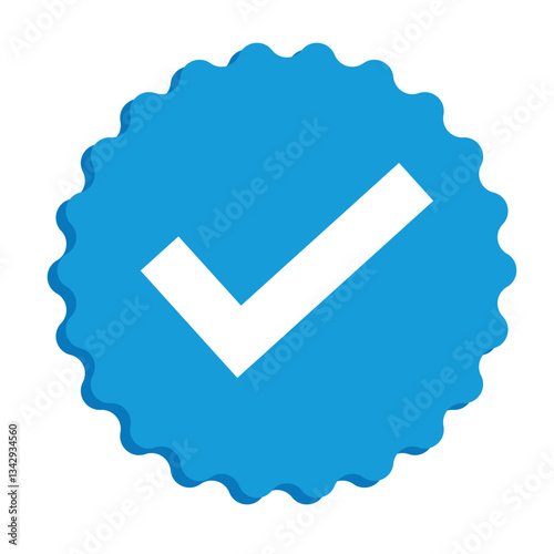 Set of Blue Tick mark badge icons. Profile verification icons
Vector Formats. Eps 10