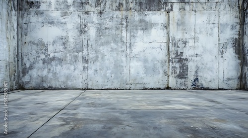 Industrial concrete texture with graffiti art, urban edgy text placement