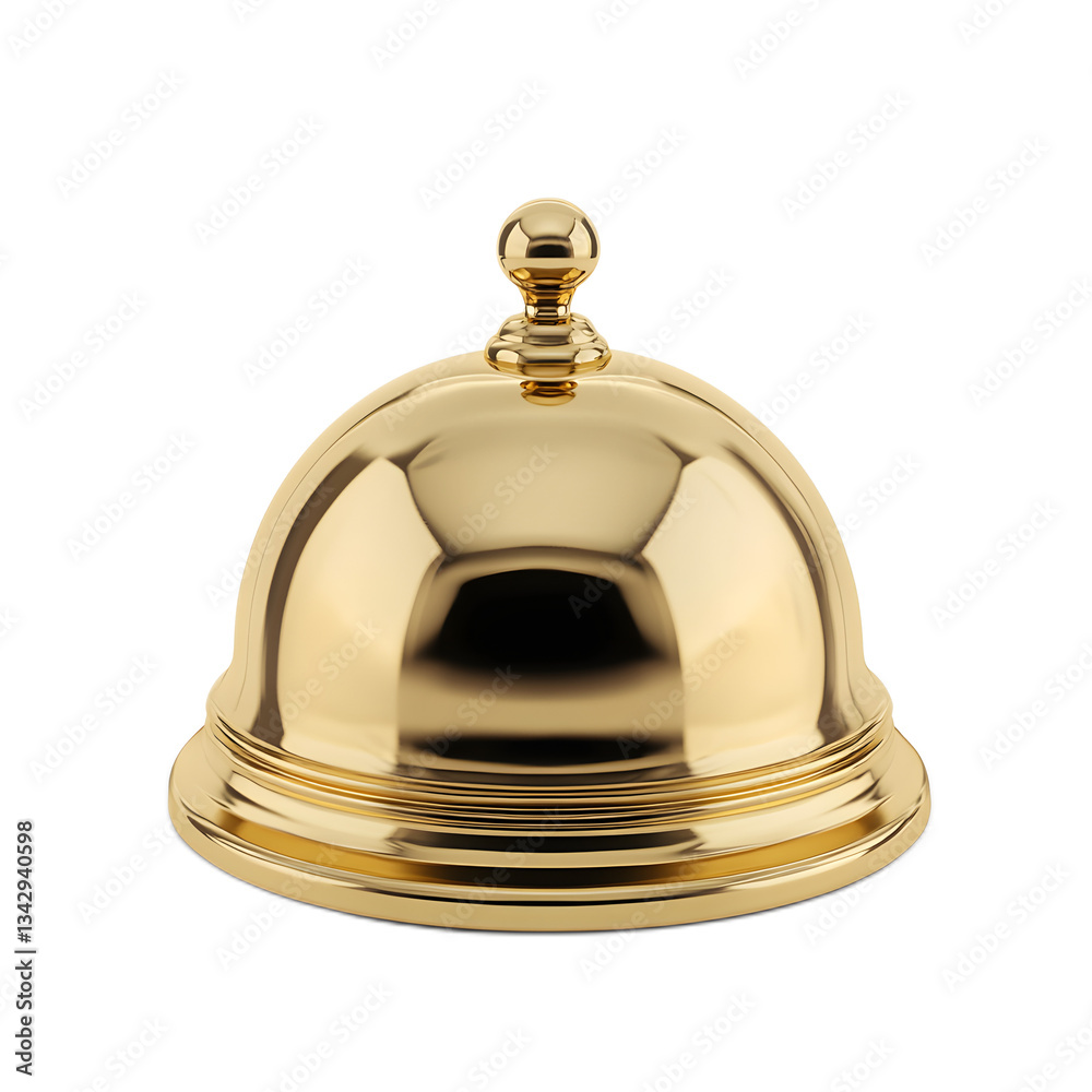 Golden bell with a polished metallic finish Golden bell with a polished metallic finish