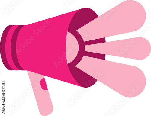 Illustration of a pink megaphone