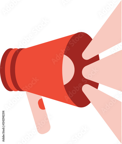 Illustration of a red megaphone