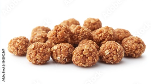 Golden clusters of energy granola bites, bursting with wholesome grains and crunchy goodness.