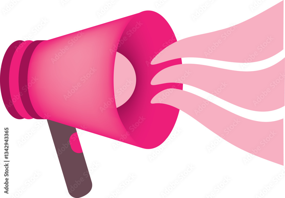 custom made wallpaper toronto digitalIllustration of a pink megaphone