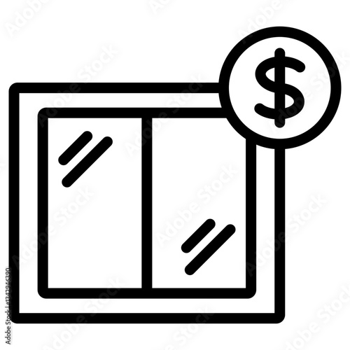 창문 인테리어 비용 아이콘