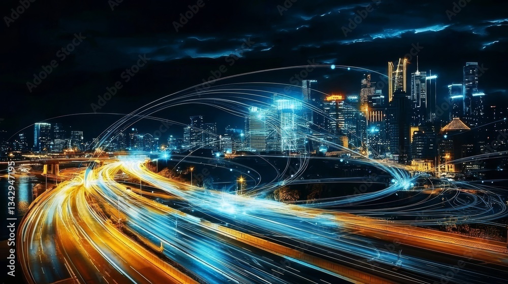 Fototapeta premium Intelligent Communication Networks: Revolutionizing Business Connectivity