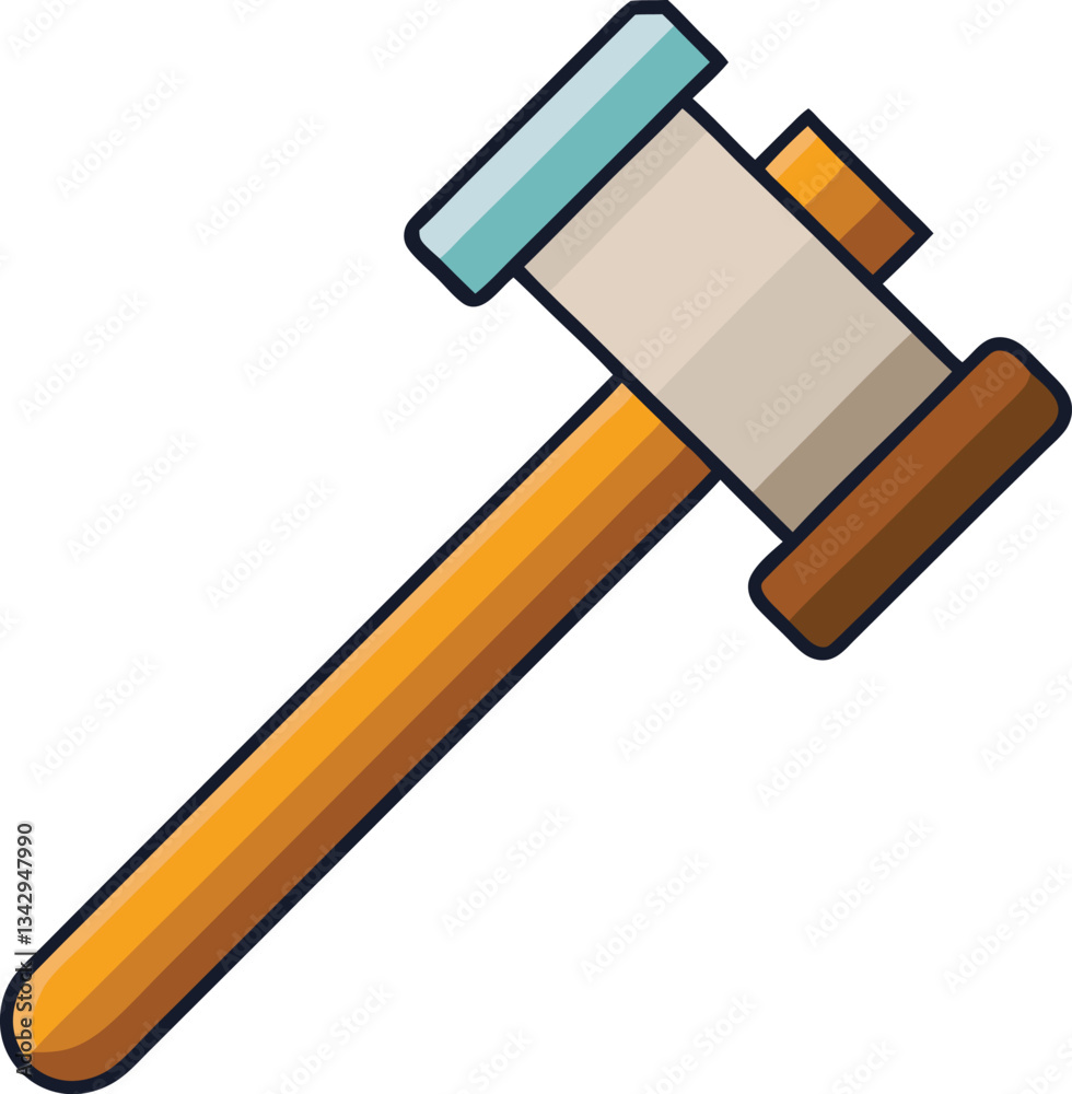 Judge gavel vector illustration design, A vector image of a judge's gavel with a wooden handle and colorful head, symbolizing law, justice, and court decisions.
Judge gavel vector illustration design, A vector image of a judge's gavel with a wooden handle and colorful head, symbolizing law, justice, and court decisions.