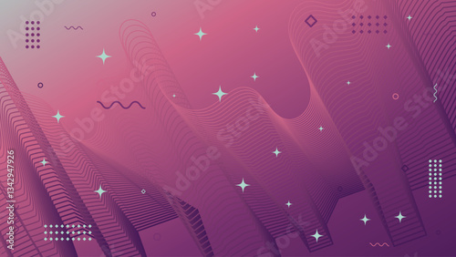 Abstract modern background of flowing element trend design. Winter color palette.