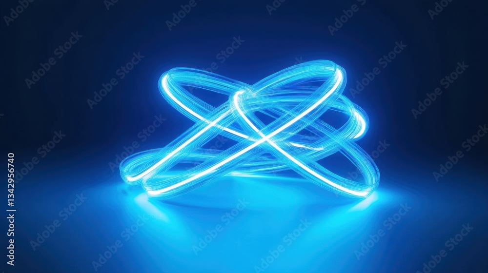 Abstract Blue Light Waves with Dynamic Movement and Flowing Patterns Abstract Blue Light Waves with Dynamic Movement and Flowing Patterns