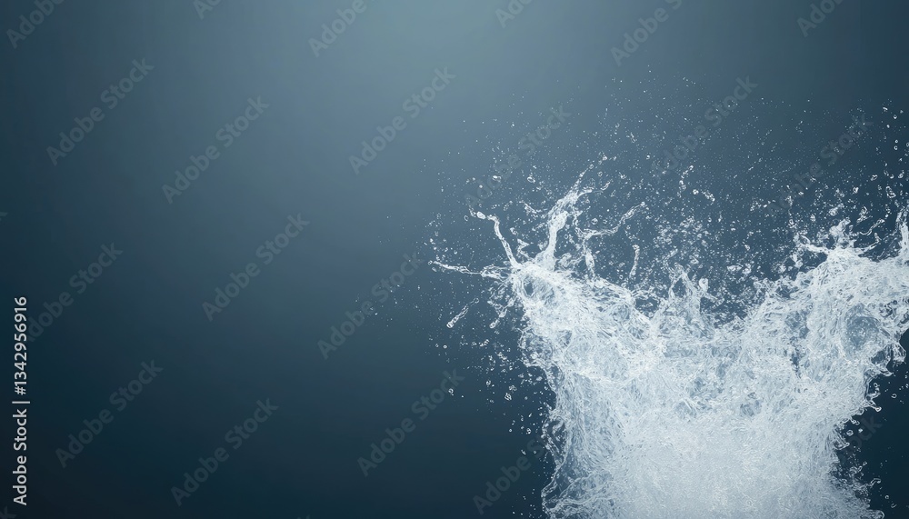 Fototapeta premium Water splash against dark background