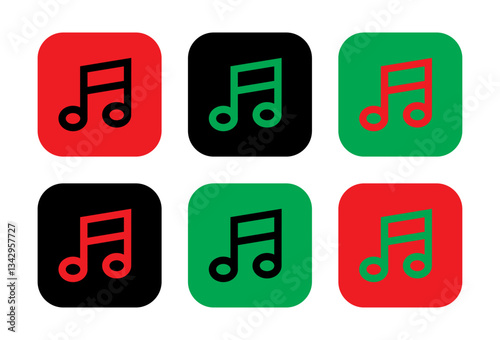 Music notes icon. Musical key signs. Vector symbols on white background.Music notes icon set, Music notes symbol, vector illustration.