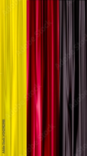 A beautiful representation of the German flag with flowing silk textures. The fabric sways slightly, creating an elegant and dynamic visual effect.