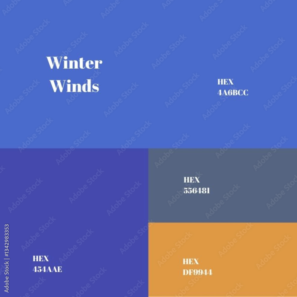 Fototapeta premium Winter Winds: A Crisp and Icy Palette for Chilling Elegance