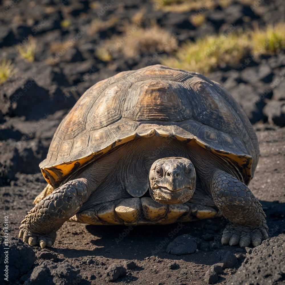 Fototapeta premium turtle on a rock
