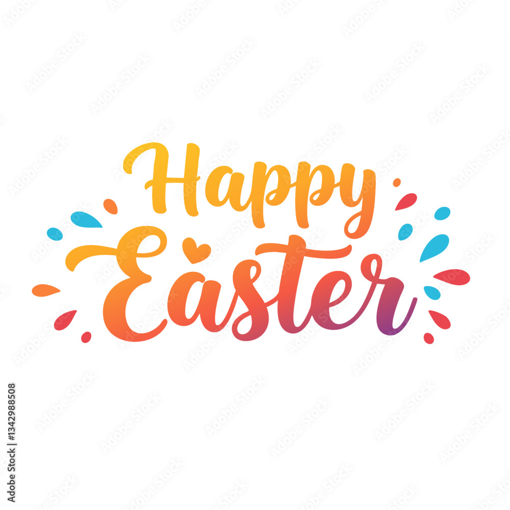 Obraz premium colourful happy easter text