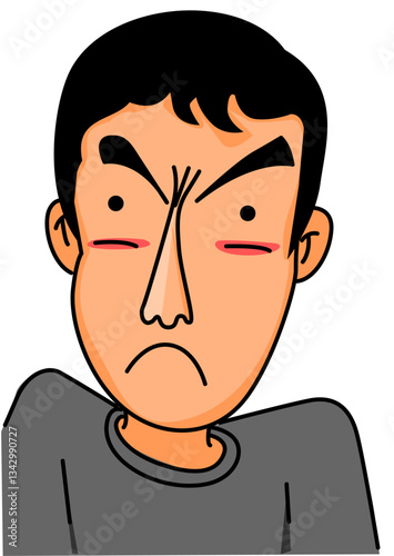 This is an illustration of an angry man