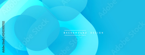 Circular abstract design with overlapping translucent circles and round shapes, blending gradients and smooth curves, creating depth, contrast, and a dynamic visual effect