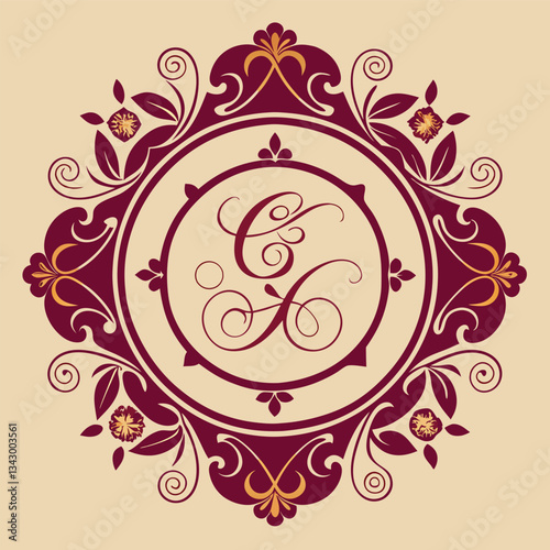 Elegant ZA Monogram Typography Logo for Wedding Invitation Design