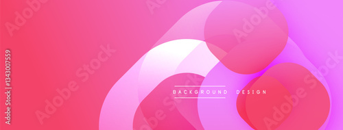 Circular abstract design with overlapping translucent circles and round shapes, blending gradients and smooth curves, creating depth, contrast, and a dynamic visual effect