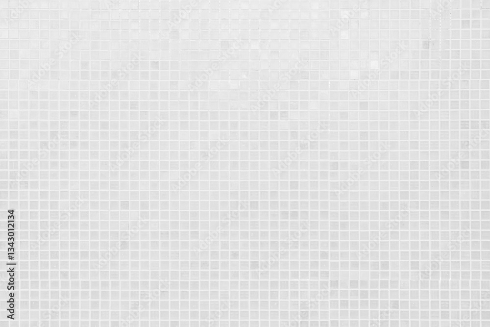 Fototapeta premium Texture background concept: White brick wall texture background for stone tile block in grey light color wallpaper modern interior and exterior and backdrop design. White brick wall background photo.