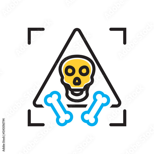Multi color icon for dangerous