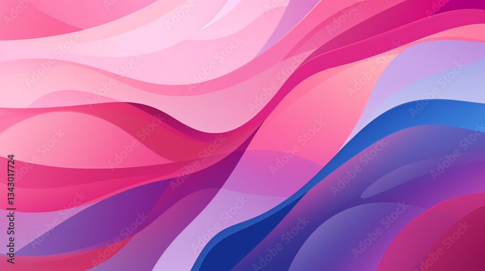 A vector illustration of a contemporary geometric background in pink and purple tones, featuring harmonious abstract forms A vector illustration of a contemporary geometric background in pink and purple tones, featuring harmonious abstract forms
