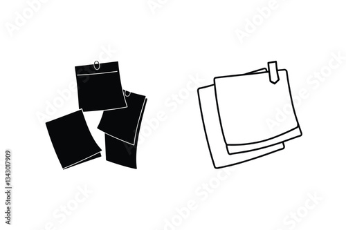 Sticky Notes Collection, Office Supplies, Paper Reminder