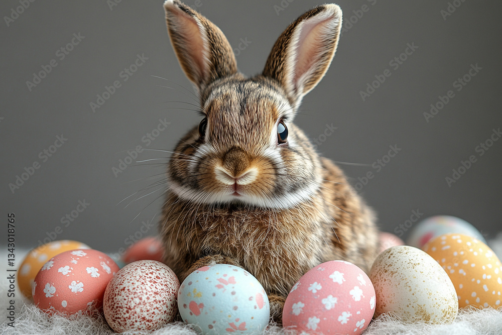easter bunny and easter eggs easter bunny and easter eggs