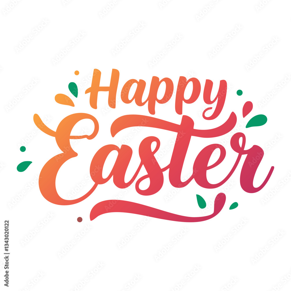 Obraz premium colourful happy easter text