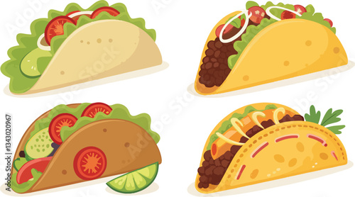 Taco logo design, Taco vector design in isolated background