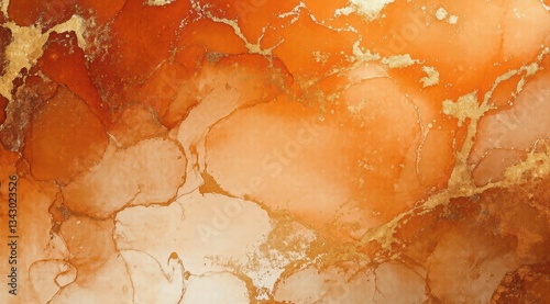 An abstract orange and gold marbled texture.